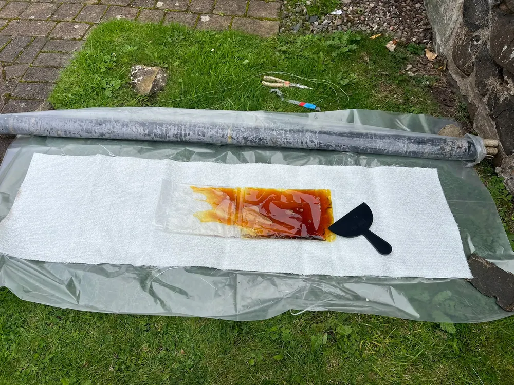 Materials prepared for a drainage repair