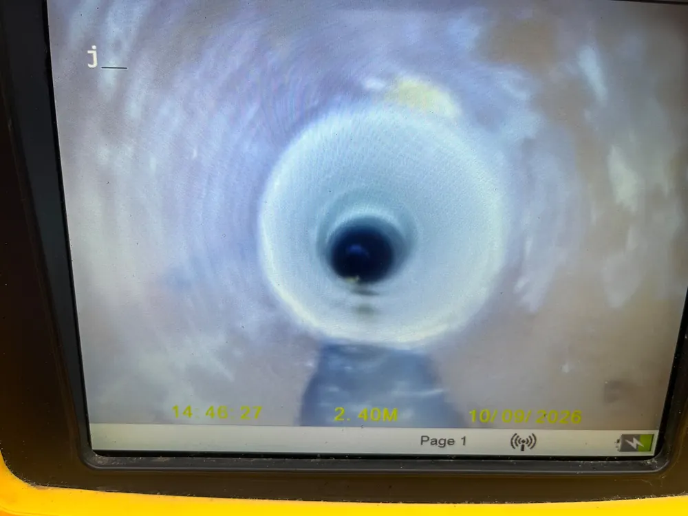CCTV drain survey image