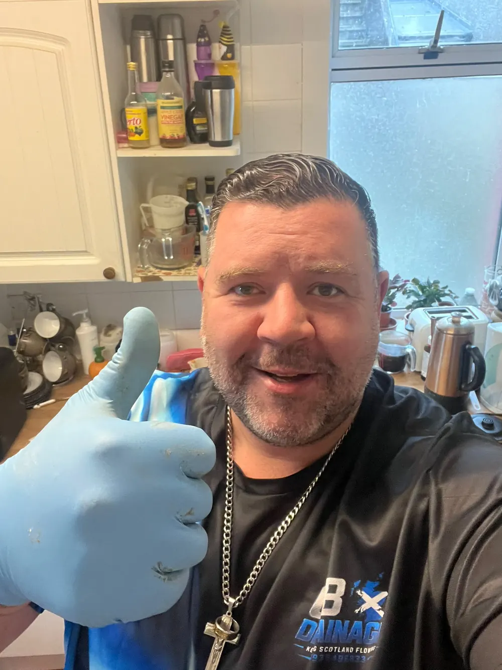 CB Drainage engineer after completing a kitchen drainage job
